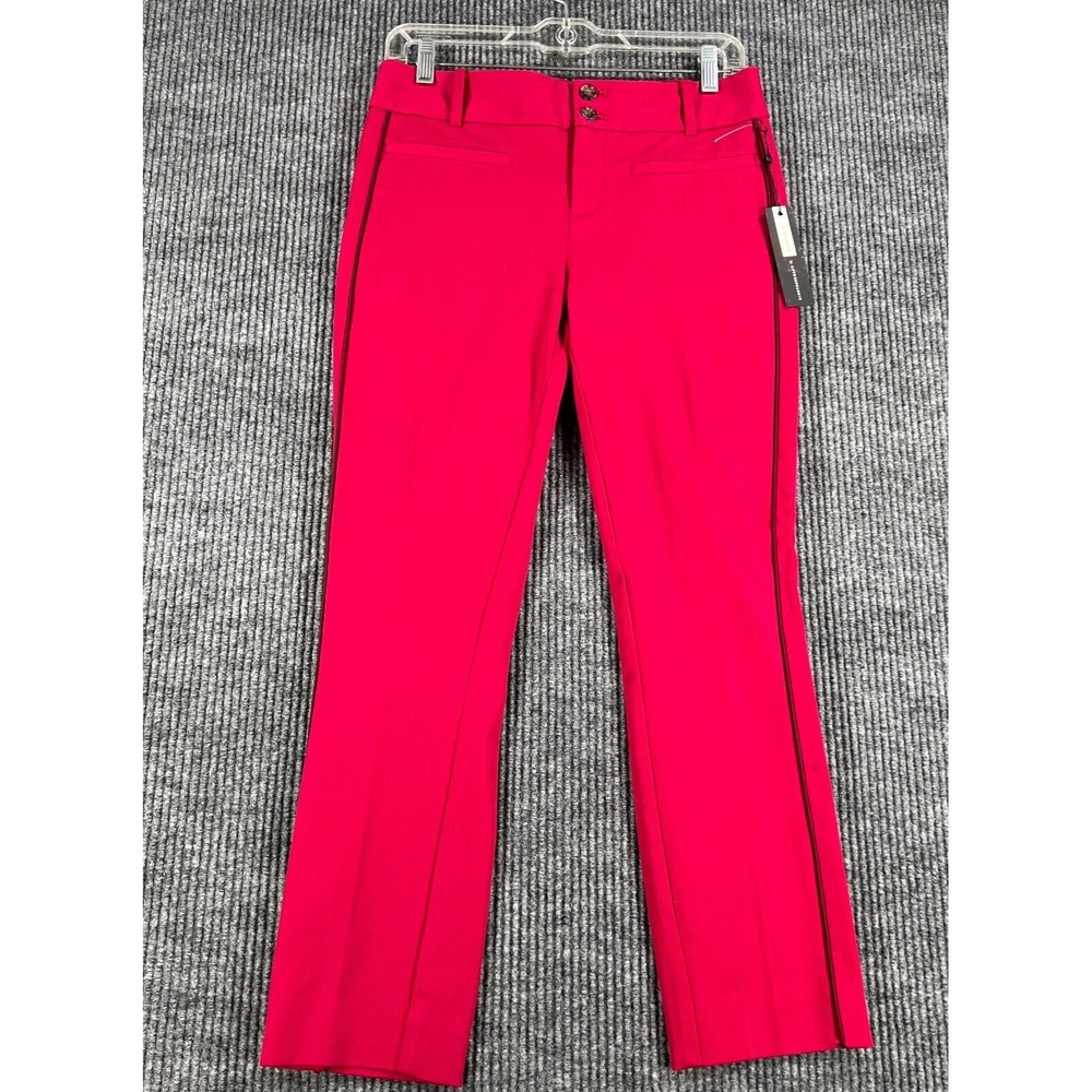 Anthropologie The Essential Slim Pants Womens Size 4 Pink Work Business New